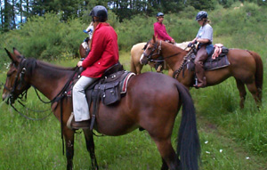 Group lesson on the trail